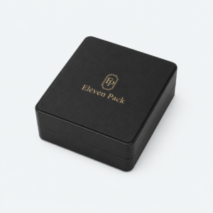 Black Kraft Ring Box Custom Wholesale 2 Custom Black PU Leather Flip Top Ring Organizer Box