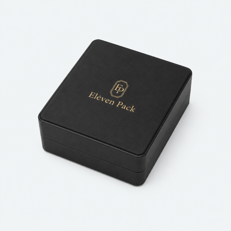 Black Kraft Ring Box Custom Wholesale 2 Custom Black PU Leather Flip Top Ring Organizer Box