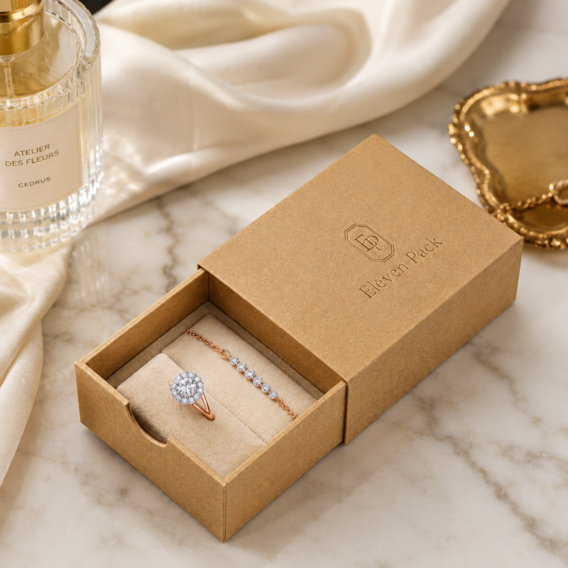 Custom Kraft Paper Jewelry Boxes Wholesale Packaging 3 Eco-friendly Kraft Paper Jewelry Boxes Wholesale