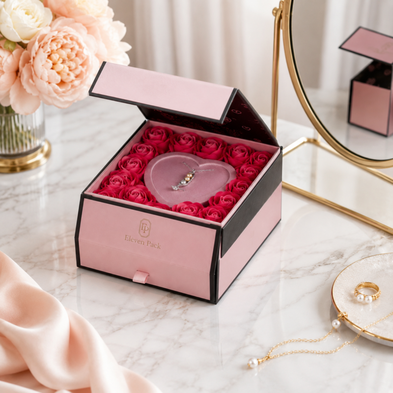 Wedding Pink Custom Magnetic Luxury Gift Box Wholesale