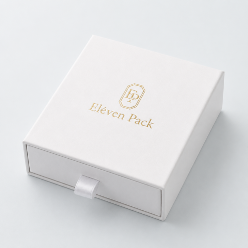 Black and White Drawer Cardboard Jewelry Box - closed product view - JB-BM-01-P53