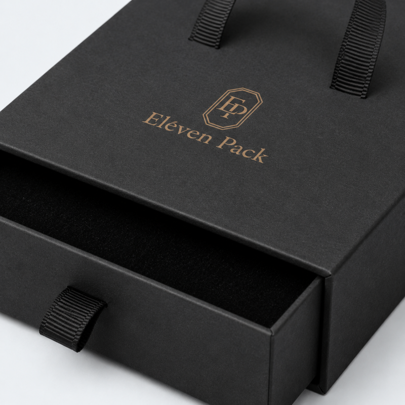 Black Drawer Soft Lined Cardboard Jewelry Box - material or structure detail - JB-BM-01-P20 Black Drawer Soft Lined Cardboard Jewelry Box - material or structure detail - JB-BM-01-P20