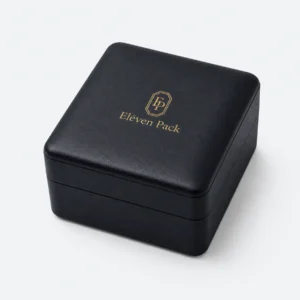 Custom Luxury Black PU Leather Watch Box with Velvet Lining