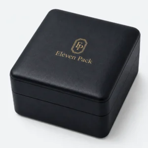 Custom Luxury Black PU Leather Watch Box with Velvet Lining