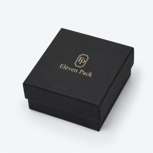 Black Lid and Base Premium Cardboard Jewelry Box - closed product view - JB-BM-01-P39