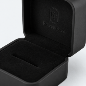Black Paper Lid and Base Flip-Top Earring Box - material or structure detail - JB-BM-01-P24