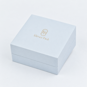 Blue Art Paper Drawer Jewelry Box for Necklaces and Earrings - closed product view - JB-BM-01-P6