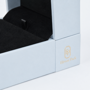 Blue Art Paper Drawer Jewelry Box for Necklaces and Earrings - material or structure detail - JB-BM-01-P6