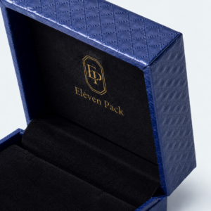 Custom Blue Rectangular Cardboard Jewelry Box - material or structure detail - JB-BM-01-P21