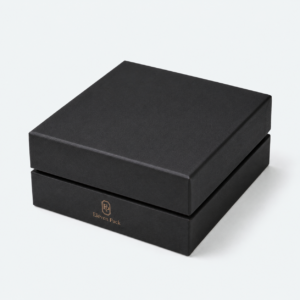 Brown Lid and Base Double-Layer Premium Cardboard Jewelry Box for Necklaces - closed product view - JB-BM-01-P35