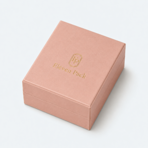 Flip-Top Luxury Cardboard Jewelry Box for Necklaces, Rings and Earrings - closed product view - JB-BM-01-P29