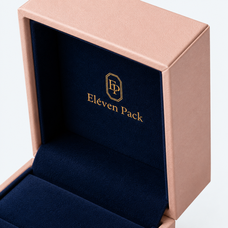 Flip-Top Luxury Cardboard Jewelry Box for Necklaces, Rings and Earrings - material or structure detail - JB-BM-01-P29