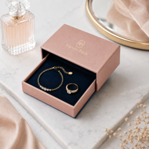 Flip-Top Luxury Cardboard Jewelry Box for Necklaces, Rings and Earrings - lifestyle usage scene - JB-BM-01-P29