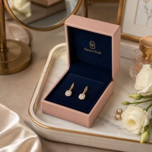 Flip-Top Luxury Cardboard Jewelry Box for Necklaces, Rings and Earrings - lifestyle product scene - JB-BM-01-P29