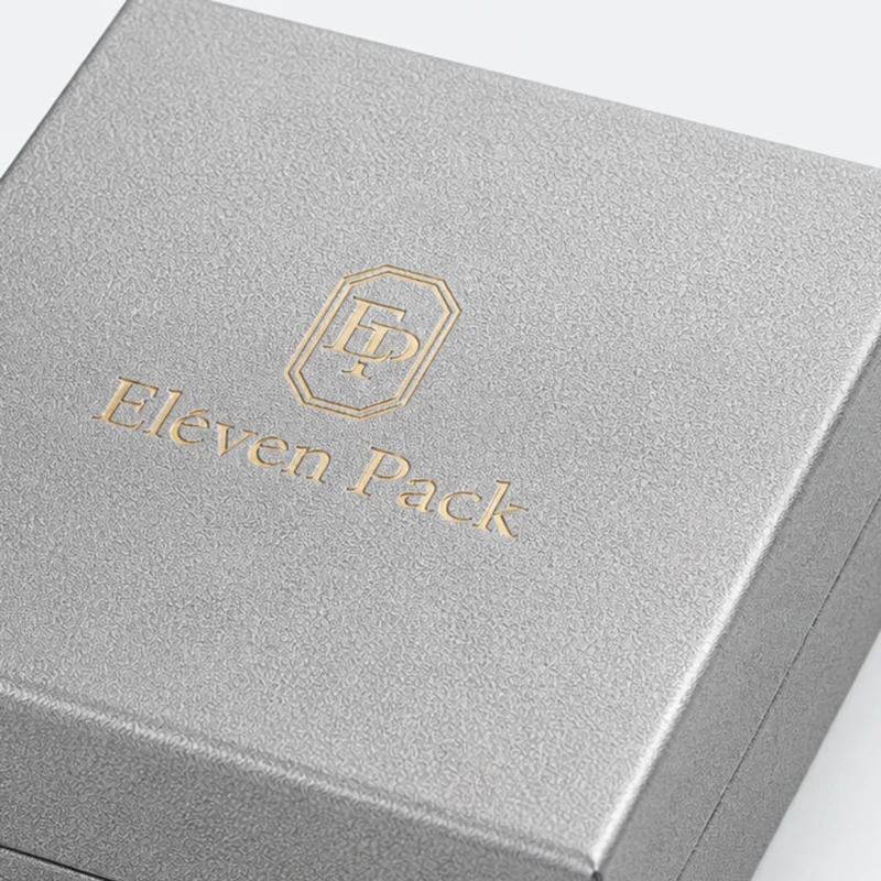 Custom Gray Paper Hinged Earring Box