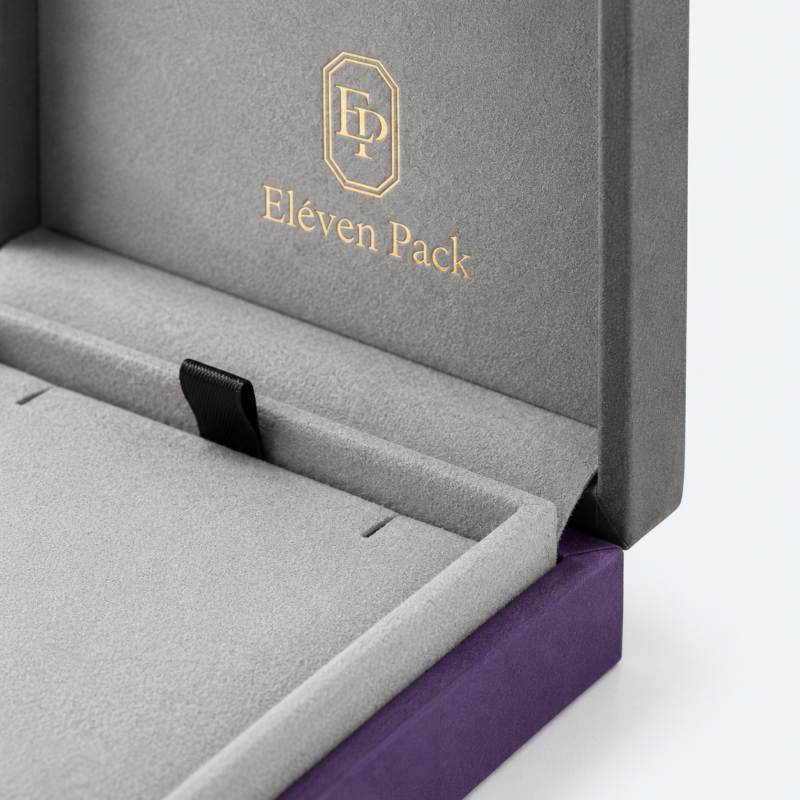 Gray Textured Paper Lid and Base Luxury Jewelry Box - material or structure detail - JB-BM-01-P55 Gray Textured Paper Lid and Base Luxury Jewelry Box - material or structure detail - JB-BM-01-P55