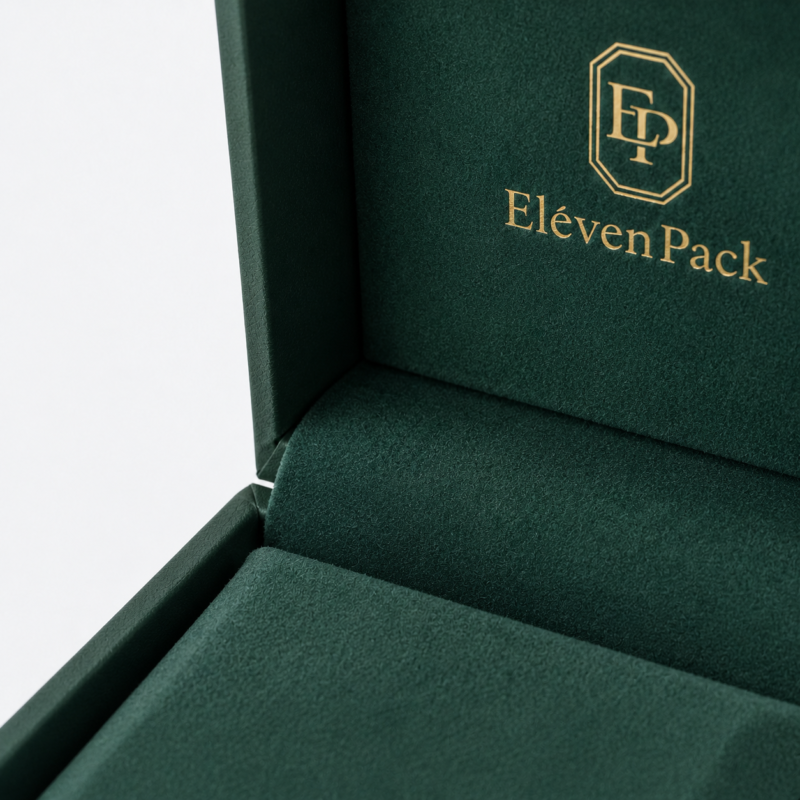 Green Gray Paper Jewelry Box for Rings and Earrings - material or structure detail - JB-BM-01-P23 Green Gray Paper Jewelry Box for Rings and Earrings - material or structure detail - JB-BM-01-P23