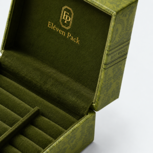 Green Lid and Base Sustainable Cardboard Jewelry Box - material or structure detail - JB-BM-01-P37 Green Lid and Base Sustainable Cardboard Jewelry Box - material or structure detail - JB-BM-01-P37