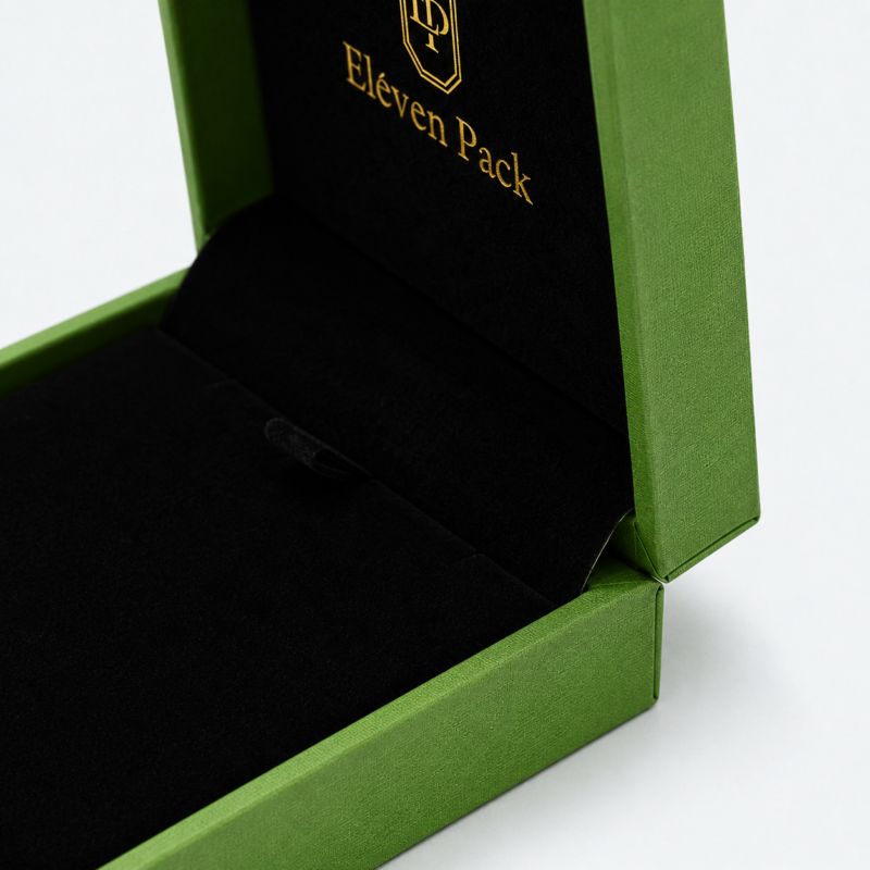 Green Paper Lid and Base Recyclable Eco-Friendly Jewelry Box - material or structure detail - JB-BM-01-P32 Green Paper Lid and Base Recyclable Eco-Friendly Jewelry Box - material or structure detail - JB-BM-01-P32