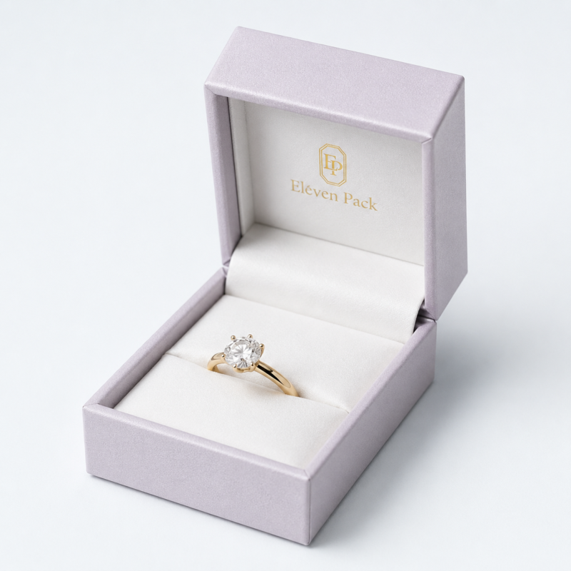 Hinged Elegant Cardboard Jewelry Box for Necklaces and Rings - open product view - JB-BM-01-P22