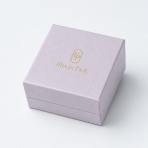 Hinged Elegant Cardboard Jewelry Box for Necklaces and Rings - closed product view - JB-BM-01-P22