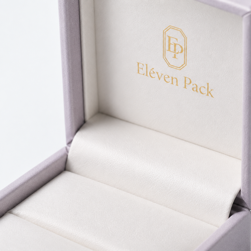 Hinged Elegant Cardboard Jewelry Box for Necklaces and Rings - material or structure detail - JB-BM-01-P22