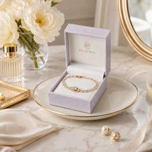 Hinged Elegant Cardboard Jewelry Box for Necklaces and Rings - lifestyle usage scene - JB-BM-01-P22