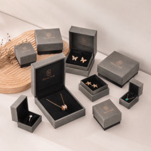Custom Multicolor Art Paper Lid and Base Jewelry Box - customization or packaging set view - JB-BM-01-P5