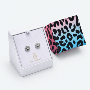 Paper Luxury Leopard Print Earring Box - open product view - JB-BM-01-P41