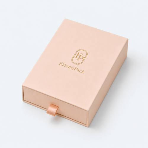 Pink Paper Drawer Jewelry Box for Bracelets - closed product view - JB-BM-01-P51