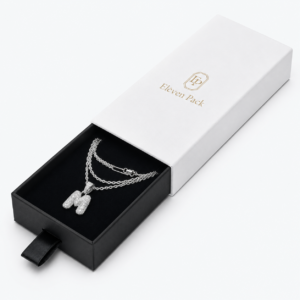 Custom White Drawer Cardboard Jewelry Box - open product view - JB-BM-01-P54