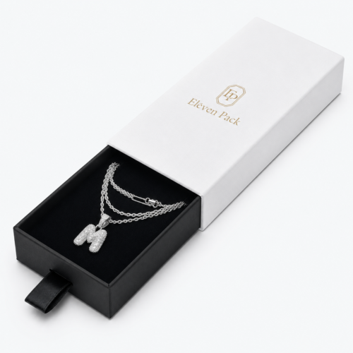 Custom White Drawer Cardboard Jewelry Box - open product view - JB-BM-01-P54 Custom White Drawer Cardboard Jewelry Box - open product view - JB-BM-01-P54