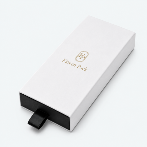 Custom White Drawer Cardboard Jewelry Box - closed product view - JB-BM-01-P54