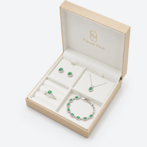 Yellow Lid and Base Foam Insert Cardboard Jewelry Box - open product view - JB-BM-01-P17 Yellow Lid and Base Foam Insert Cardboard Jewelry Box - open product view - JB-BM-01-P17