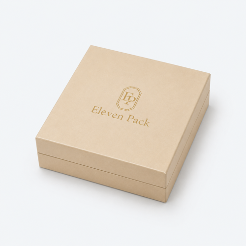 Yellow Lid and Base Foam Insert Cardboard Jewelry Box - closed product view - JB-BM-01-P17
