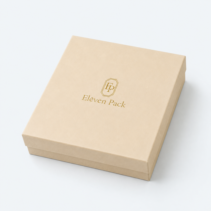 Yellow Simple Foam Insert Cardboard Jewelry Box - closed product view - JB-BM-01-P48