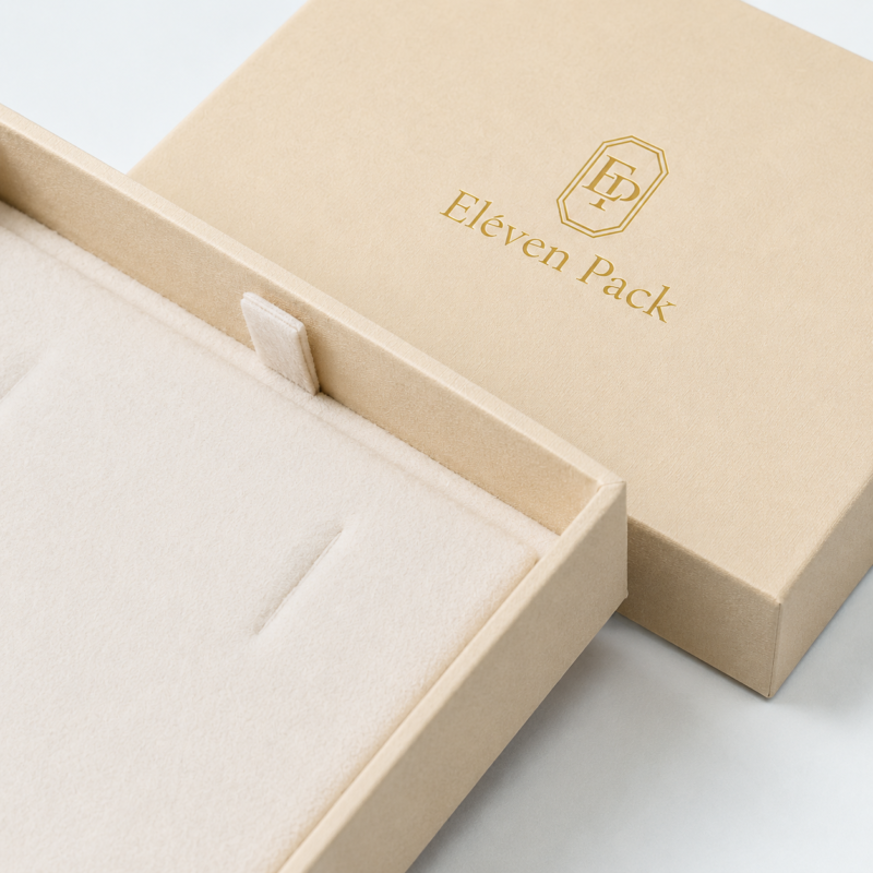 Yellow Simple Foam Insert Cardboard Jewelry Box - material or structure detail - JB-BM-01-P48