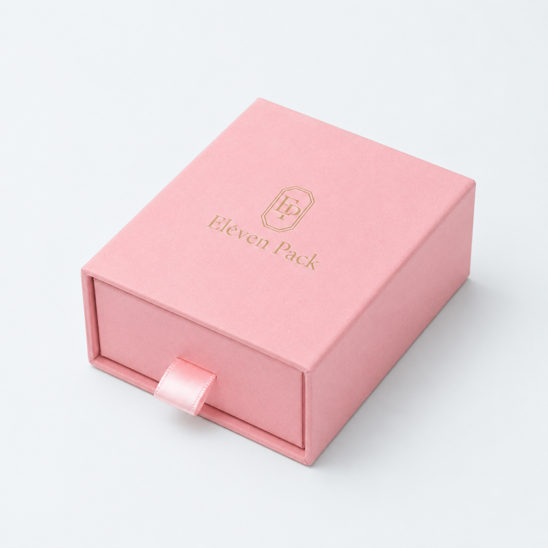 Multicolor Drawer Minimalist Cardboard Jewelry Box - closed product view - JB-BM-01-P58 Multicolor Drawer Minimalist Cardboard Jewelry Box - closed product view - JB-BM-01-P58