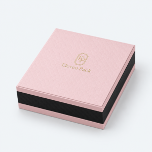 Pink Paper Magnetic Closure Flip-Top Jewelry Box - closed product view - JB-BM-01-P64