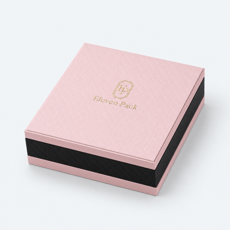 Pink Paper Magnetic Closure Flip-Top Jewelry Box - closed product view - JB-BM-01-P64