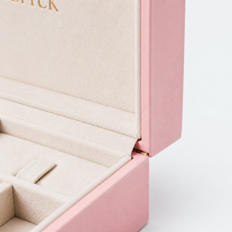 Pink Lid and Base Ribbon Bow Luxury Cardboard Jewelry Box - material or structure detail - JB-BM-01-P73 Pink Lid and Base Ribbon Bow Luxury Cardboard Jewelry Box - material or structure detail - JB-BM-01-P73
