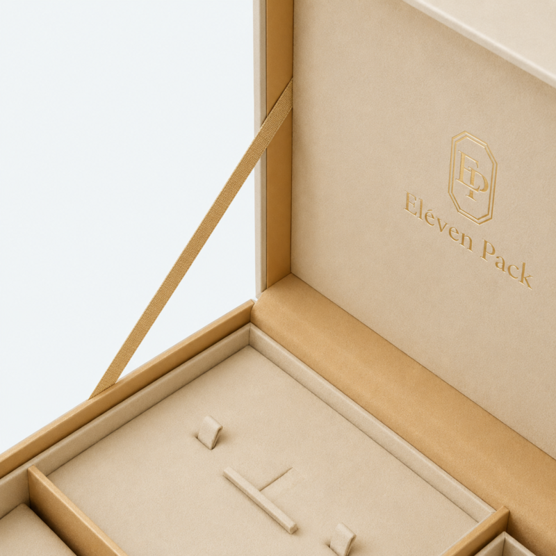 Yellow Art Paper Lid and Base Double-Layer Luxury Jewelry Box - material or structure detail - JB-BM-01-P77 Yellow Art Paper Lid and Base Double-Layer Luxury Jewelry Box - material or structure detail - JB-BM-01-P77