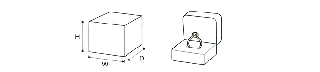 Packaging size and fit options showing size measurement and product fit