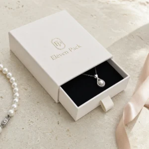 Custom White Cardboard Drawer Jewelry Box jewelry packaging usage scene
