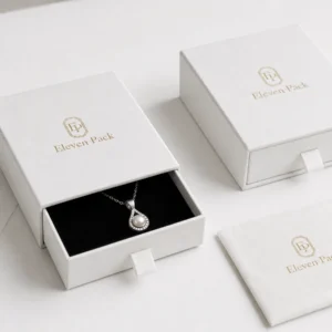 Custom White Cardboard Drawer Jewelry Box custom packaging system scene