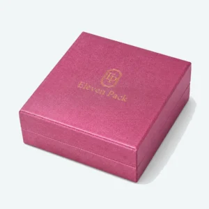 Custom Pink Purple Textured Art Paper Bangle Box closed view