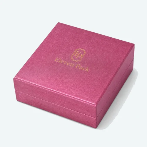 Custom Pink Purple Textured Art Paper Bangle Box closed view