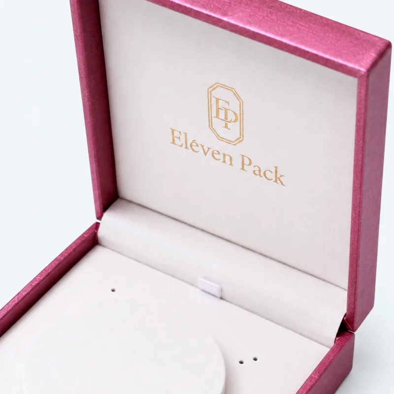 Custom Pink Purple Textured Art Paper Bangle Box material and insert detail