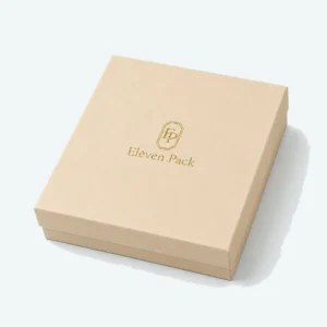 Custom Yellow Cardboard Foam Insert Jewelry Box closed view