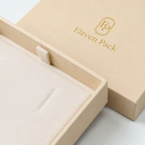 Custom Yellow Cardboard Foam Insert Jewelry Box material and insert detail